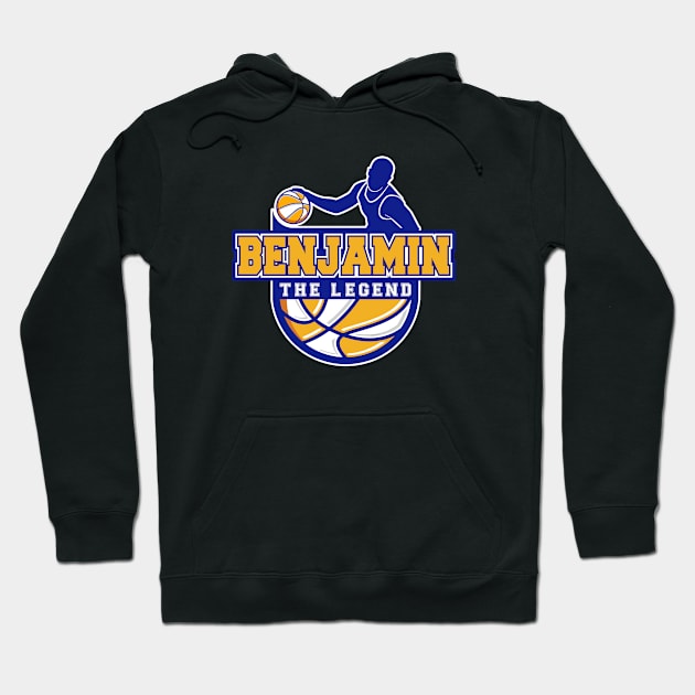 Benjamin The Legend Basketball Custom Player Your Name Hoodie by Baseball Your Name